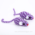 Wholesale colorful band mouse cat toy with rattle